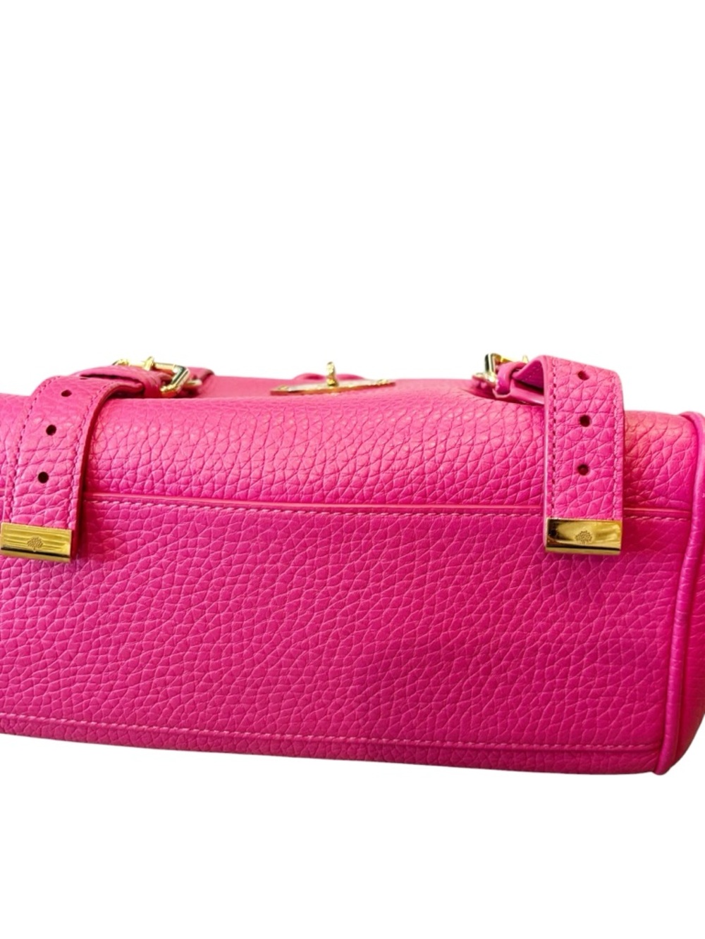 Mulberry Hot Pink Leather Crossbody Satchel with Braided Handle mini Alexa - Picture 5 of 12
